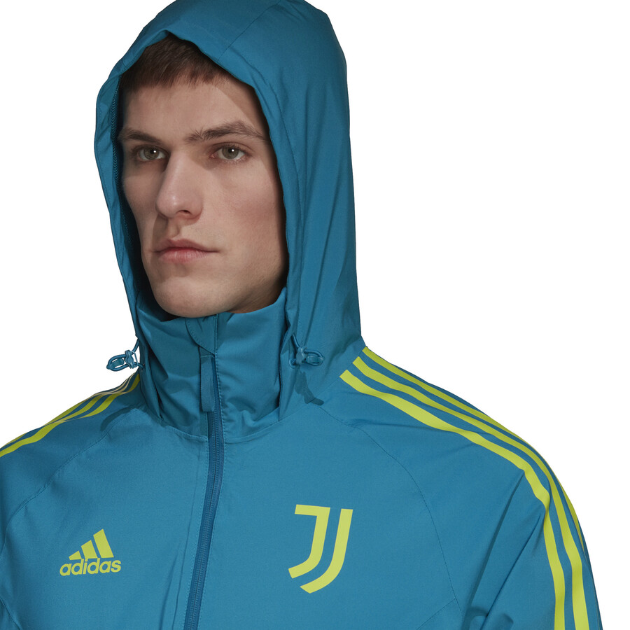Veste imperméable Juventus bleu vert 2022/23