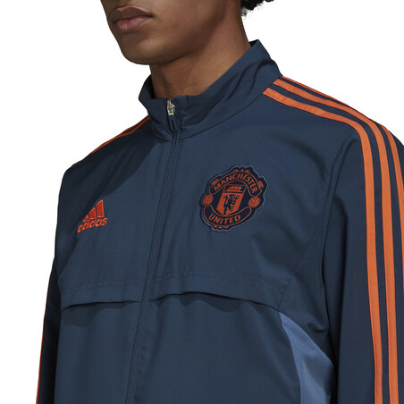 Veste survêtement Manchester United woven bleu orange 2022/23