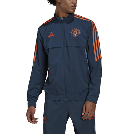 Veste survêtement Manchester United woven bleu orange 2022/23