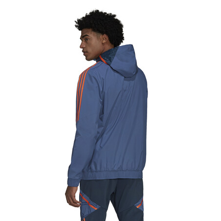 Veste imperméable Manchester United bleu orange 2022/23