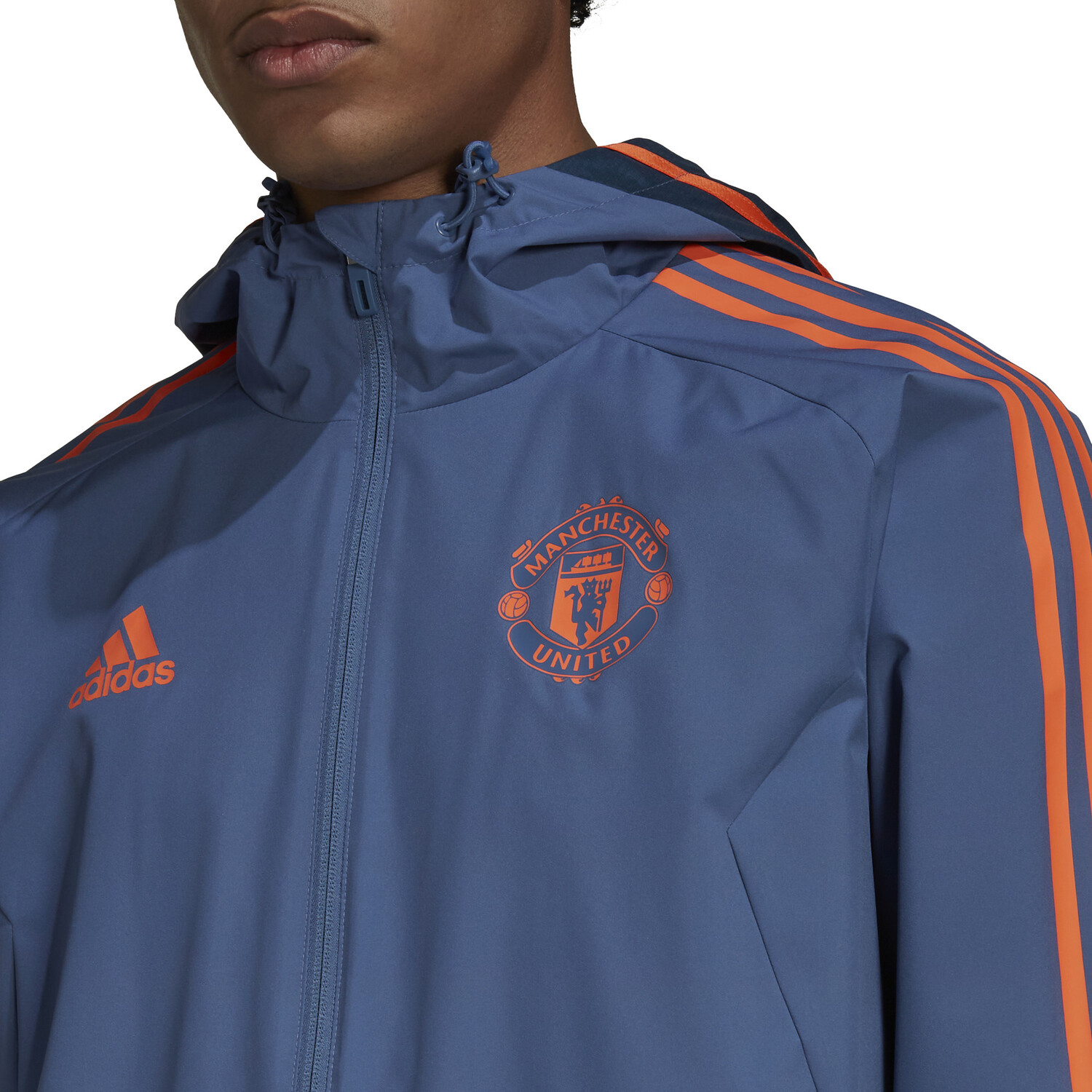 Veste imperm able Manchester United bleu orange 2022 23