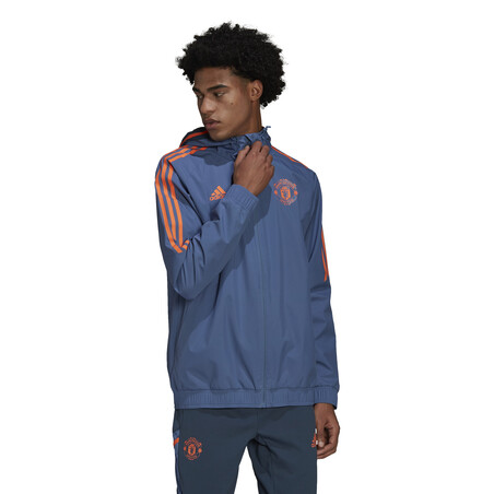 Veste imperméable Manchester United bleu orange 2022/23