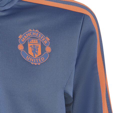 Sweat zippé junior Manchester United bleu orange 2022/23