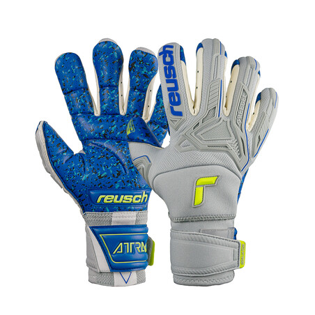 Gants gardien Reusch Attrakt Freegel Fusion Ortho-Tec Goaliator gris bleu