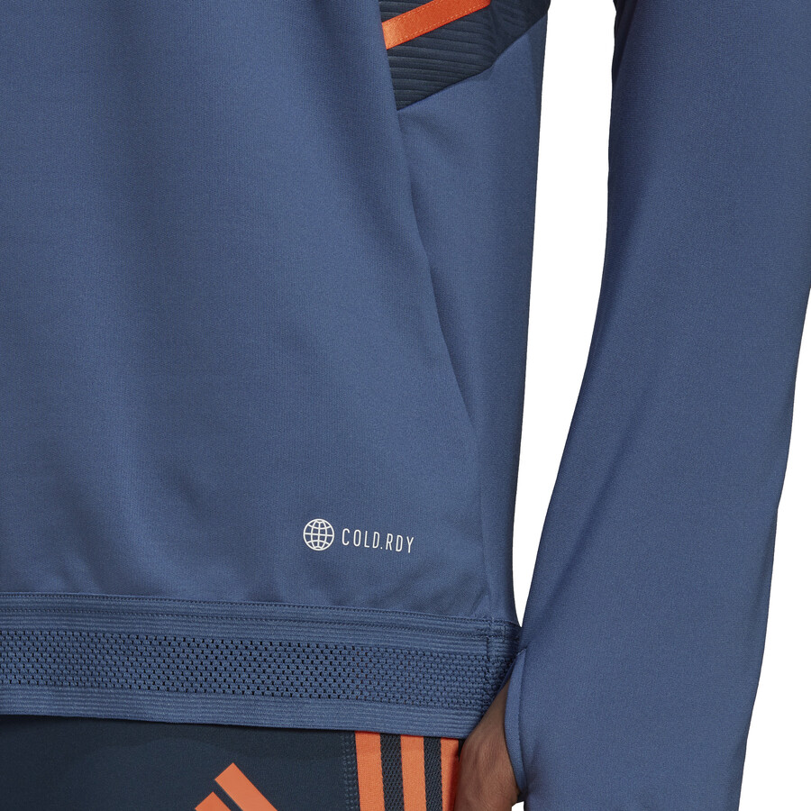 Sweat zippé col montant Manchester United bleu orange 2022/23