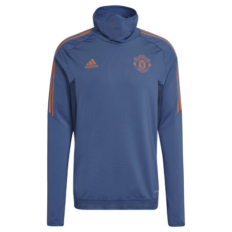 Sweat zippé col montant Manchester United bleu orange 2022/23