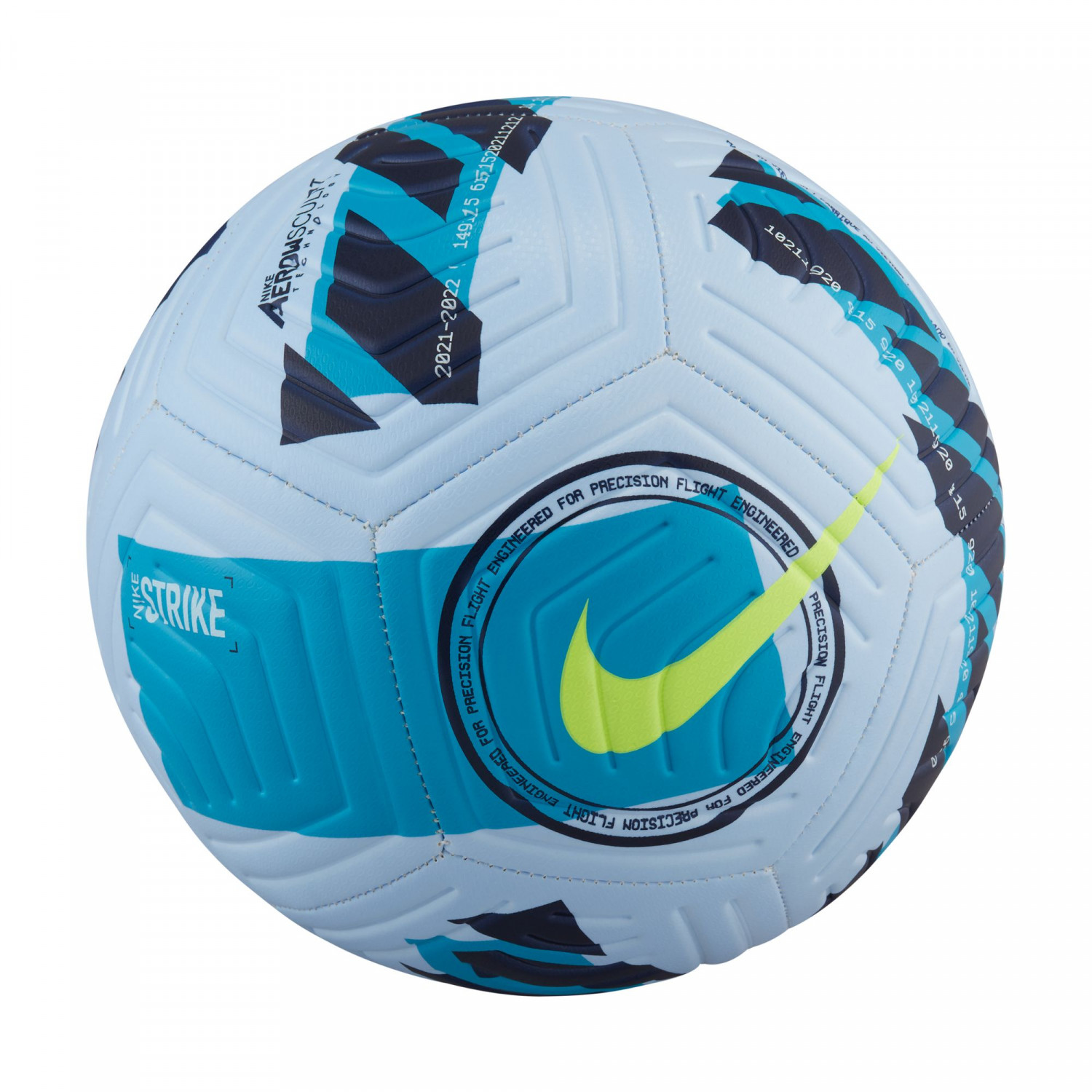 Ballon Nike Strike blanc bleu sur