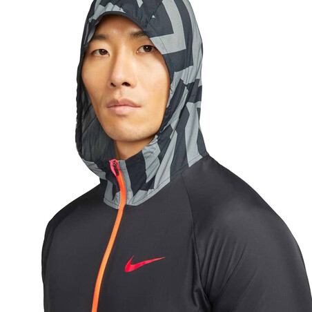 Coupe vent Nike running noir rouge sur Foot