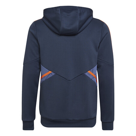 Sweat zippé à capuche junior Manchester United bleu orange 2022/23