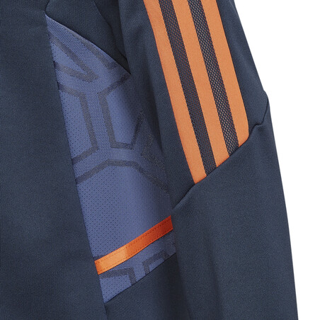 Sweat zippé à capuche junior Manchester United bleu orange 2022/23