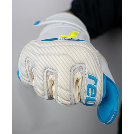 Gants gardien Reusch Attrakt Aqua blanc bleu