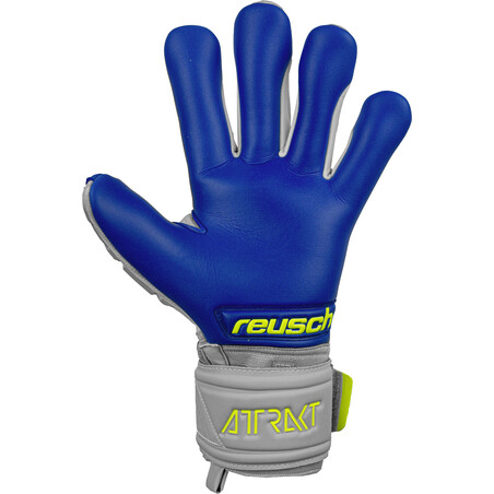 Gants gardien Reusch Attrakt Freegel Gold Finger Support gris bleu