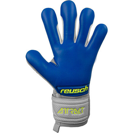 Gants gardien Reusch Attrakt Grip Evolution Finger Support gris bleu