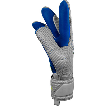 Gants gardien Reusch Attrakt Grip Evolution Finger Support gris bleu