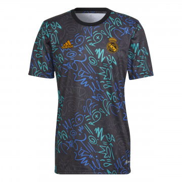 Maillot avant match Real Madrid graphic noir 2021/22