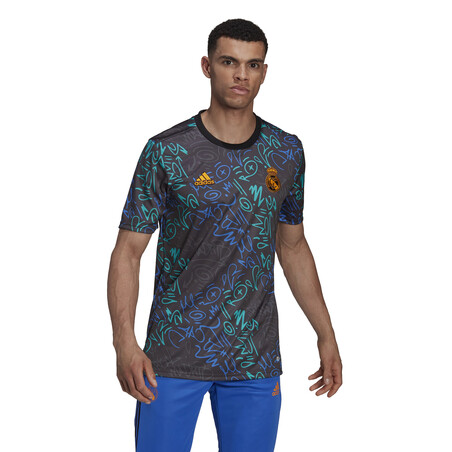 Maillot avant match Real Madrid graphic noir 2021/22