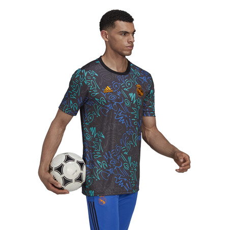 Maillot avant match Real Madrid graphic noir 2021/22