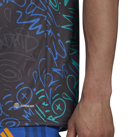 Maillot avant match Real Madrid graphic noir 2021/22