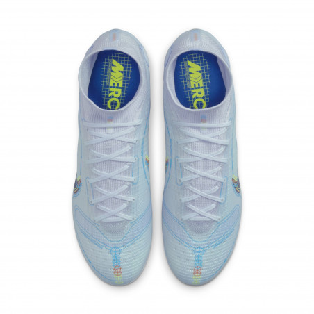 Nike Mercurial Superfly 8 Elite FG blanc bleu