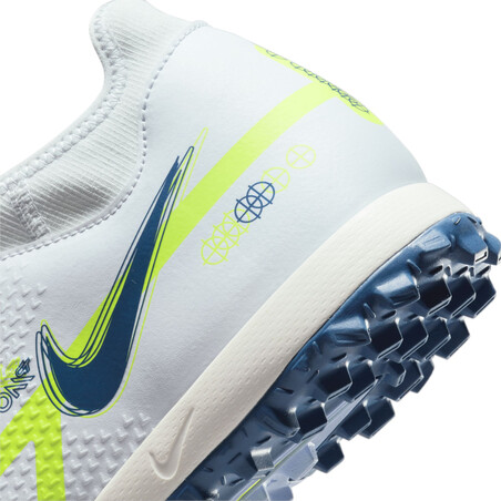 Nike Phantom GT2 montante Academy Turf blanc bleu