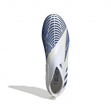 adidas Predator Edge+ montante FG blanc bleu