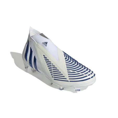 adidas Predator Edge+ montante FG blanc bleu