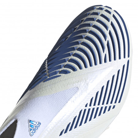 adidas Predator Edge+ montante FG blanc bleu