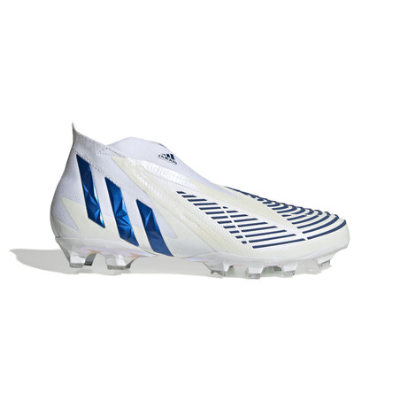 adidas Predator Edge+ montante AG blanc bleu