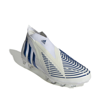 adidas Predator Edge+ montante AG blanc bleu