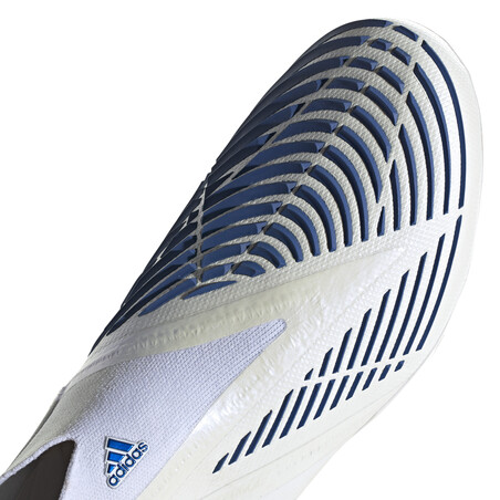 adidas Predator Edge+ montante AG blanc bleu