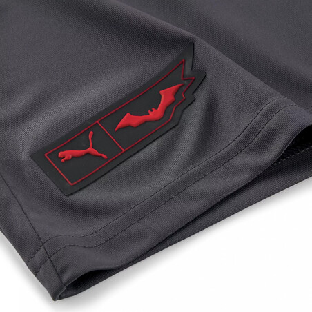 Short entraînement junior Puma x Batman noir rouge