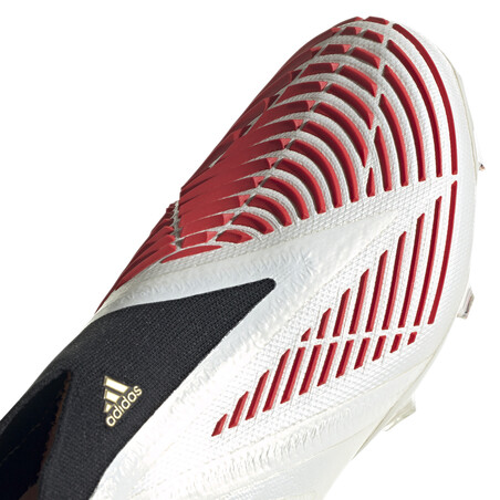 adidas Predator Edge+ montante FG blanc rouge
