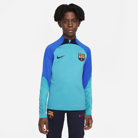 Sweat zippé junior FC Barcelone Strike bleu 2022/23