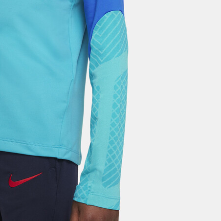 Sweat zippé junior FC Barcelone Strike bleu 2022/23