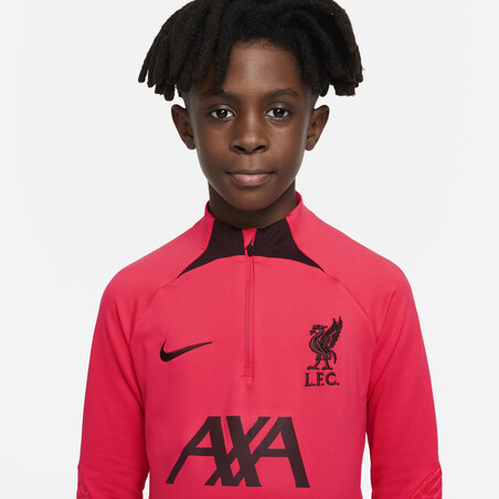 Sweat zippé junior Liverpool Strike rouge 2022/23
