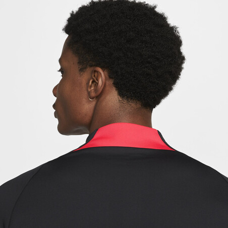 Sweat zippé Liverpool Strike noir rouge 2022/23