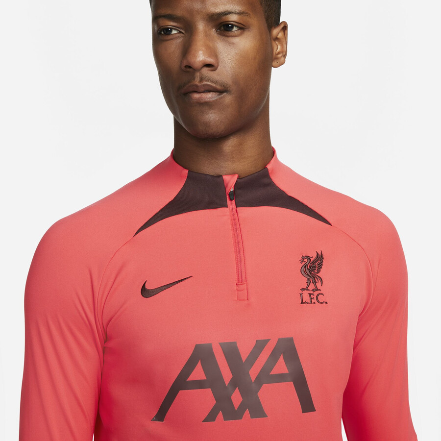Sweat zippé Liverpool Strike rouge 2022/23