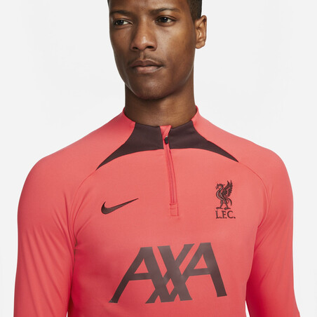 Sweat zippé Liverpool Strike rouge 2022/23