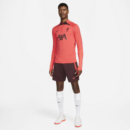 Sweat zippé Liverpool Strike rouge 2022/23