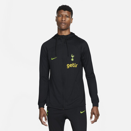 Veste survêtement à capuche Tottenham noir jaune 2022/23