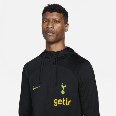 Veste survêtement à capuche Tottenham noir jaune 2022/23