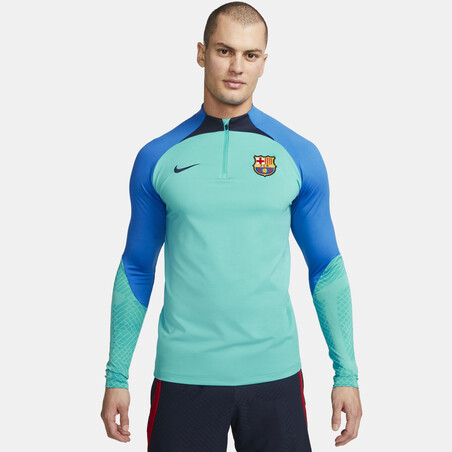 Sweat zippé FC Barcelone Strike bleu 2022/23