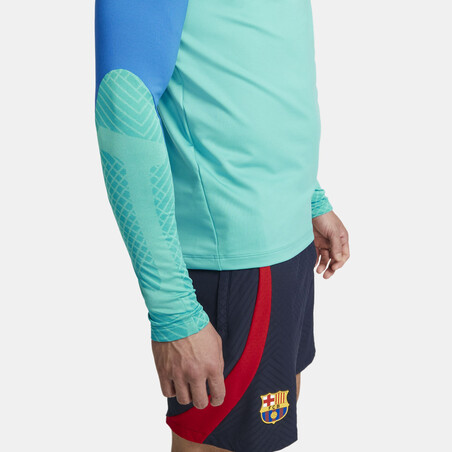 Sweat zippé FC Barcelone Strike bleu 2022/23