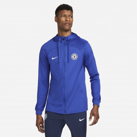 Veste survêtement à capuche Chelsea bleu 2022/23