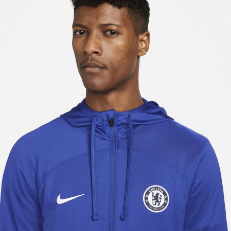 Veste survêtement à capuche Chelsea bleu 2022/23