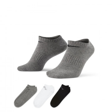 Pack 3 paires socquettes Nike Everyday noir/gris/blanc