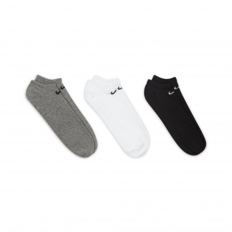 Pack 3 paires socquettes Nike Everyday noir/gris/blanc