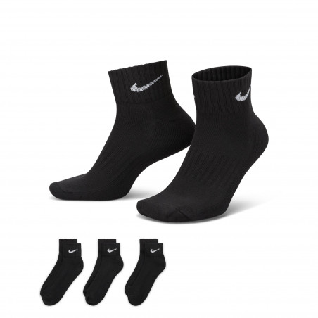 Pack 3 paires chaussettes Nike Cushion noir