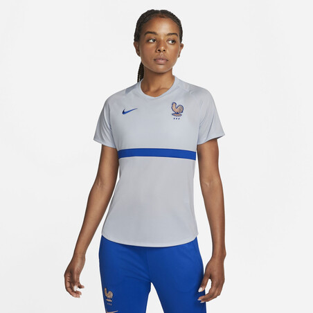 Maillot entraînement Femme Equipe de France Academy gris bleu 2022