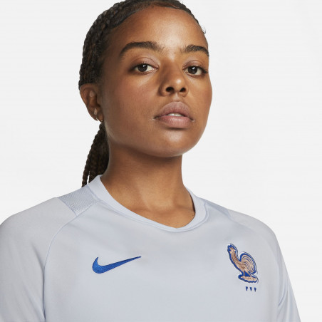 Maillot entraînement Femme Equipe de France Academy gris bleu 2022